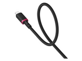 Cable USB a Lightning - Baseus DURA, Lightning a Tipo-C, Carga rápida, Cable trenzado ultrarresistente de 200 cm, Universal, 20W, Rojo y Negro