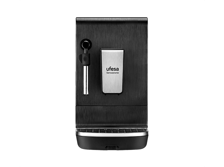 Cafetera superautomática - Ufesa Sensazione CMAB200.101, 20 bar, 1550 W, 2 tazas de café, Control táctil, Ajuste de dureza del agua, Negro