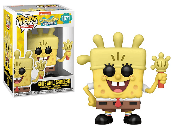 Figura Funko Pop! - Animation: Spongebob Squarepants - Glove World Spongebob, 9 cm, Vinilo, 25 Aniversario