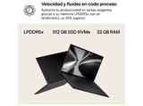 Portátil - LG Gram 14Z95U-G.AU85BN Copilot+ PC, 14 WUXGA, AMD Ryzen™ AI 7 450 50 TOPS, 32GB RAM, 512 GB SSD, Windows 11 Home, Sin cargador