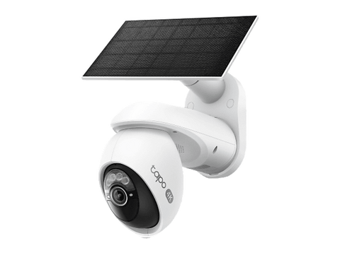 Cámara de vigilancia IP - TP-Link TC92 KIT, UHD 4K, Wi-Fi Solar con batería recargable y Detección IA, Función de visión nocturna, Blanco