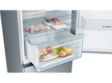 Frigorífico combi - Bosch KGN36VIED, Serie 4, Total No Frost, 186 cm, 326 l, Cajón VitaFresh, Sistema MultiAir Flow, Acero antihuellas