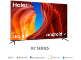 TV LED 55 - Haier K7 Series H55K702UG, Smart TV (Android TV 11), HDR 4K, Direct LED, Dolby Audio,  Smart remote control, Dbx-tv®, Negro