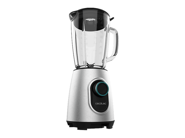 Batidora de vaso - Cecotec Power Black Titanium 2300MAX Inox, 1800 W, 1.8 l, Plata