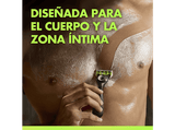 Afeitadora corporal - Gillette Labs Body + Intimate, Maquinilla de afeitar corporal, Tecnología FlexDisc 2D, Soporte magnético para ducha, 1 recambio