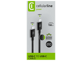 Cable USB-C - CellularLine, 1.5 m, USB C, Universal, Negro