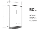 Ariston Velis Pro Wifi 50, 1500 W, 8 bar, 50 l, Blanco  - Termo eléctrico