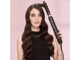 Moldeador - Bellissima Prodigy 4 en 1, Tecnología Ion Ceramic Hi-Pro, 3 Temperaturas, Aire Frío, Tecnología Coanda, Negro/Mate Dorado