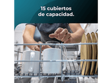 Lavavajillas - Cecotec Bolero Aguazero 6500 Inox C, 15 servicios, 6 programas, 60 cm, Dual Zone Wash, Auto Open, Motor Inverter Plus, Inox