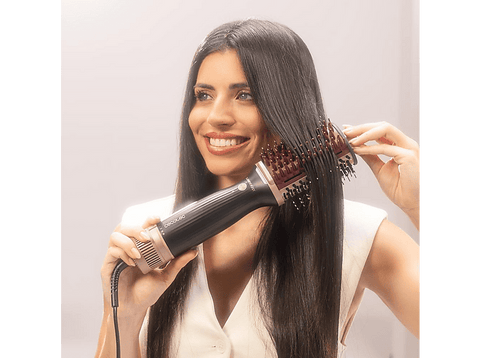 Moldeador - Cecotec Air DryBold Elite Black, Tecnología iónica, 3 modos, Revestimiento cerámica, 1200W, Función aire frío, Modo wet, Negro