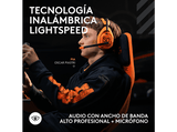 Auriculares gaming - Logitech G A50 X MCLAREN, Estación base, Multidispositivo, HDMI 4K, Lightspeed, Micrófono, PC-MAC-PS-XBOX, Bluetooth, Naranja