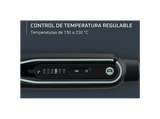 Plancha de pelo - Rowenta Thermostyle, Plancha y rizador, 2 en 1, Titanio, 150 a 230 °C, Iónica, Rápido calentamiento, Diseño redondeado,  Negro