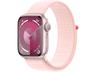 Apple Watch Series 9 (2023), GPS, 41 mm, Gesto de doble toque, Caja de aluminio rosa, Correa Sport Loop rosa