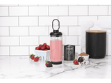 Batidora de vaso - nutribullet Flex Portable, Batidora personal, Vaso portátil, 7.4 V, 590 ml, Cable USB-C, Metálico