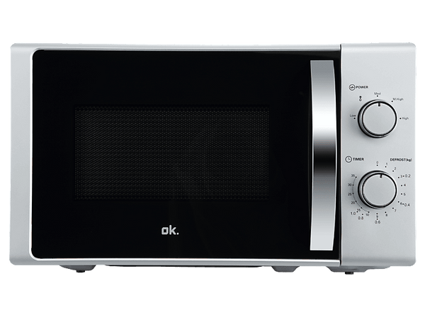 Microondas - ok. OMW 2024-3 S, 1050 W, 5 Niveles de Potencia, 20l, Control Mecánico, Plata