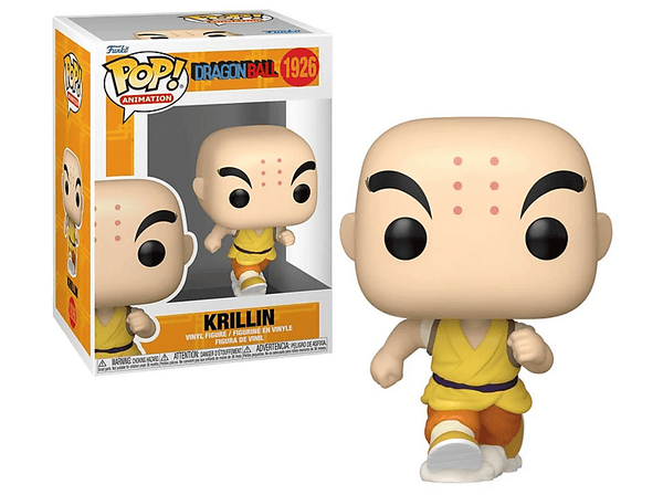 Figura Funko Pop! - Animation: Dragon Ball - Krillin, Vinilo, 9 cm