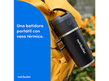 Batidora de vaso - nutribullet FLIP, 11.1 V, 590 ml, Sin BPA, Portátil, Carga USB-C, Negro