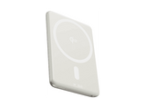 Powerbank - Baseus PicoGo Ultra-Mini Magnetic, 5000mAh, 20W, Carga ultrarrápida inalámbrica Qi2, USB-C, Con cable, Universal, Blanco Titanium