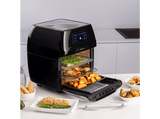 Freidora - Taurus AF1700DX, 1700 W, 12 l, 8 Programas, Puerta transparente, Circulación del aire 360º,  Negro