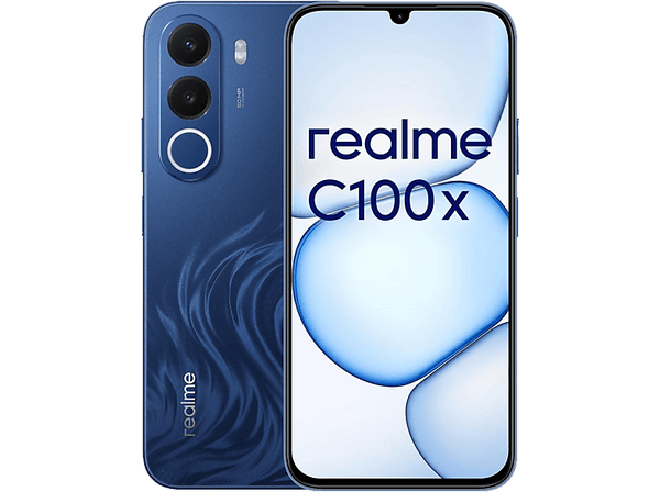Móvil - realme C100X, Azul, 256 GB, 4 GB, 6.8 " HD +, Unisoc T7250, 8000 mAh
