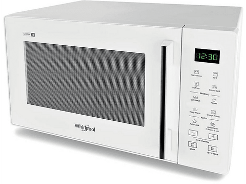 Microondas con grill - Whirlpool MWP 253 W, 900 W, Potencia grill 1000W, 7 Niveles potencia, 25 l, Blanco