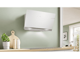 Campana decorativa - Bosch DWK91LT20, Serie 8, 5 velocidades, 441 m³/h, Home Connect; Conexión Placa - Campana; 90 cm, Cristal blanco