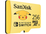 Tarjeta micro SDXC - SanDisk Licencia Nintendo®, Pokemon Pikachu, 256GB, Nintendo Switch, 100 MB/s, U3, Amarillo