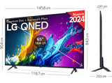 TV QNED 65 - LG 65QNED80T6A, UHD 4K, Procesador Inteligente 4K α5, Smart TV, DVB-T2 (H.265), Negro