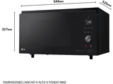 Microondas con horno - LG MJ3965BPS, 39 L, 4 en 1, Grill, Multifunción