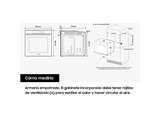 Horno - Samsung NV68A1170BS/EC, Multifunción, Pirolítico, 68l, Encastrable, Pirolítico, 59.5 cm, Inox