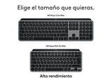 Teclado inalámbrico - Logitech MX Keys S para Mac, Bluetooth, Retroiluminación, Teclas personalizables, Multidispositivo, Accesos directos, Gris