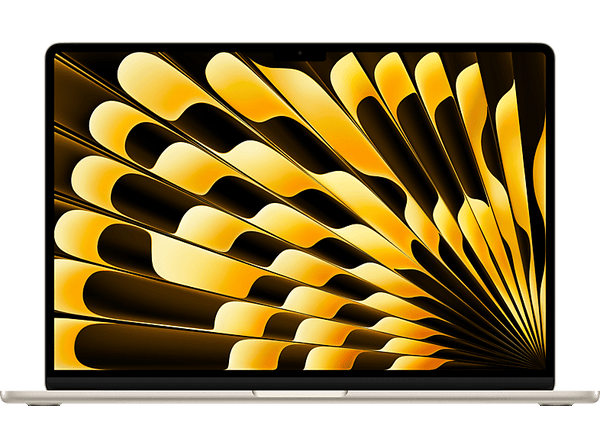Apple MacBook Air (2024), 15,3", Chip M3, GPU de 10 núcleos, 16 GB RAM, 512GB de SSD, Teclado Magic Keyboard Touch ID, macOS, Blanco estrella