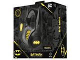 Auriculares gaming - FR-TEC DC Batman, Diadema, Micrófono, Luz LED, Multiplataforma, Negro