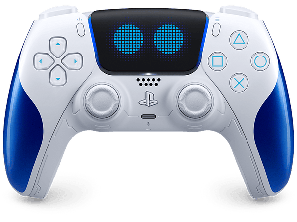 Mando PS5 - Sony DualSense® ASTRO BOT™ Edición Limitada, Para PlayStation, Inalámbrica, Bluetooth, USB-C, Blanco y Azul