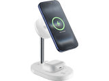 Cargador móvil inalámbrico - CellularLine, Mag Duo 2in1 Wireless Qi2.2, Estación de carga 25 W, Universal, Blanco