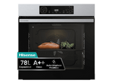 Horno - Hisense BI64223EPX, Multifunción, Pirolítico, 78 l, 59.5 cm, Modo Air Fry, Cocción Simultanea, Negro