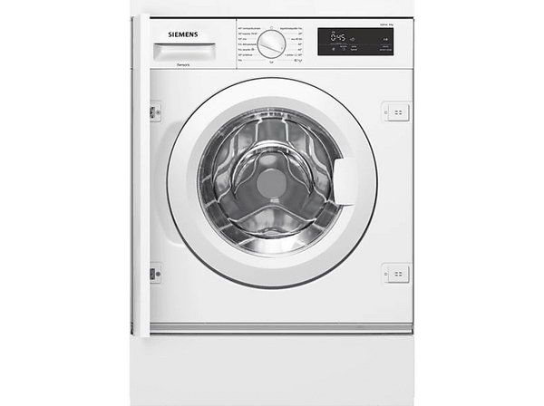 Lavadora secadora integrable - SIEMENS WI12W327ES, Serie IQ500, 8 kg, 1200 rpm, 8 programas, WaterPerfect Plus, VarioSpeed,  Blanco