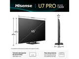TV Mini LED 65 - Hisense 65U7Q PRO, UHD 4K, 165 Hz, Sonido 2.1.2, Quantum Dot, Sensor de Luz IA, Negro
