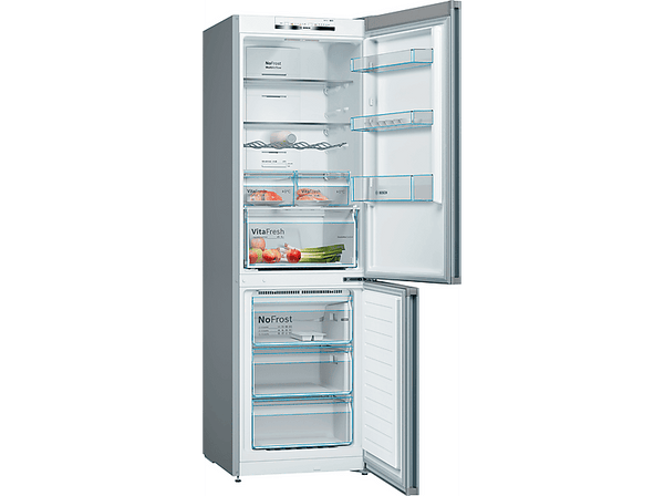 Frigorífico combi - Bosch KGN36VIDA, No Frost, 186 cm, 326 l, Cajón VitaFresh, EasyAccess, Inox antihuellas