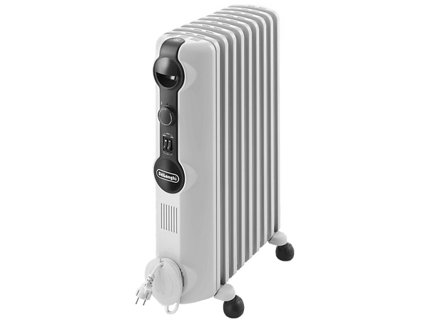 Radiador - De'Longhi Radia-s Easytronic TRRSE0920, Sistema de aceite, 2000W, Termostato de seguridad, 9 Elementos, Blanco