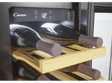 Vinoteca integrable - Candy CCVB 30/1, 58 l, 20 botellas, Anti UV, Iluminación LED, 81.3 cm, Negro