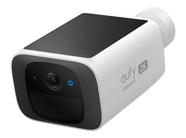 Cámara de vigilancia IP - Eufy S220, 2K, Función de visión nocturna, Exterior, Solar, Fija, Blanco