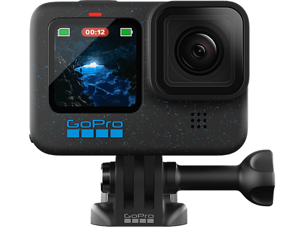Cámara deportiva - GoPro Hero 12, HyperSmooth, 27 megapixels, 5.3K, HDR, Sumergible hasta 10m, Cámara lenta, Negro