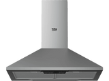 Campana decorativa - Beko HCP61310I, 3 Velocidades, 395 m³/h, 60 cm, Filtro casette de metal, Acero Inoxidable