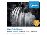 Lavavajillas - Midea MFD60S080X, 12 Servicios, 4 Programas, Ancho 59.8 cm, Inicio Diferido, Inox