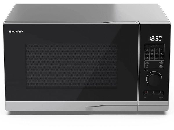 Microondas con grill - SHARP YC-PG284AE-S, 900 W, 10 Niveles de Potencia, 28 l, Inox