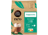 Cápsulas monodosis - Dolce Gusto Neo Cappuccino, Notas tostadas y sutiles toques de cacao y especias, 12 cápsulas (6 sobres y 6 cápsulas)
