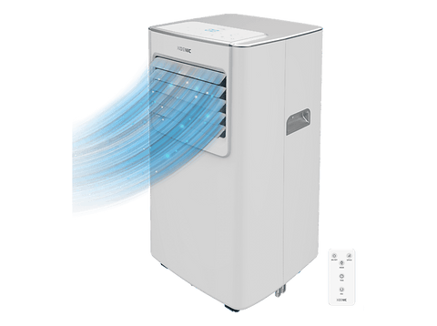 Aire acondicionado portátil - Koenic KAC 7026 W ES Mobile Air conditioner, 3 modos, 2 velocidades, Modo noche, Temporizador, Mando a distancia, Blanco