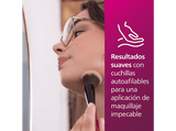 Rasuradora - Philips 5000 series BRR454/00 , Depiladora facial, Espejo y luz LED, Piel suave, Compacta y portátil, Cuchillas Autoafilables