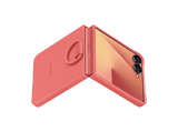 Funda -  Samsung, Para Samsung Galaxy Z Flip7, De Silicona con anillo, Rojo